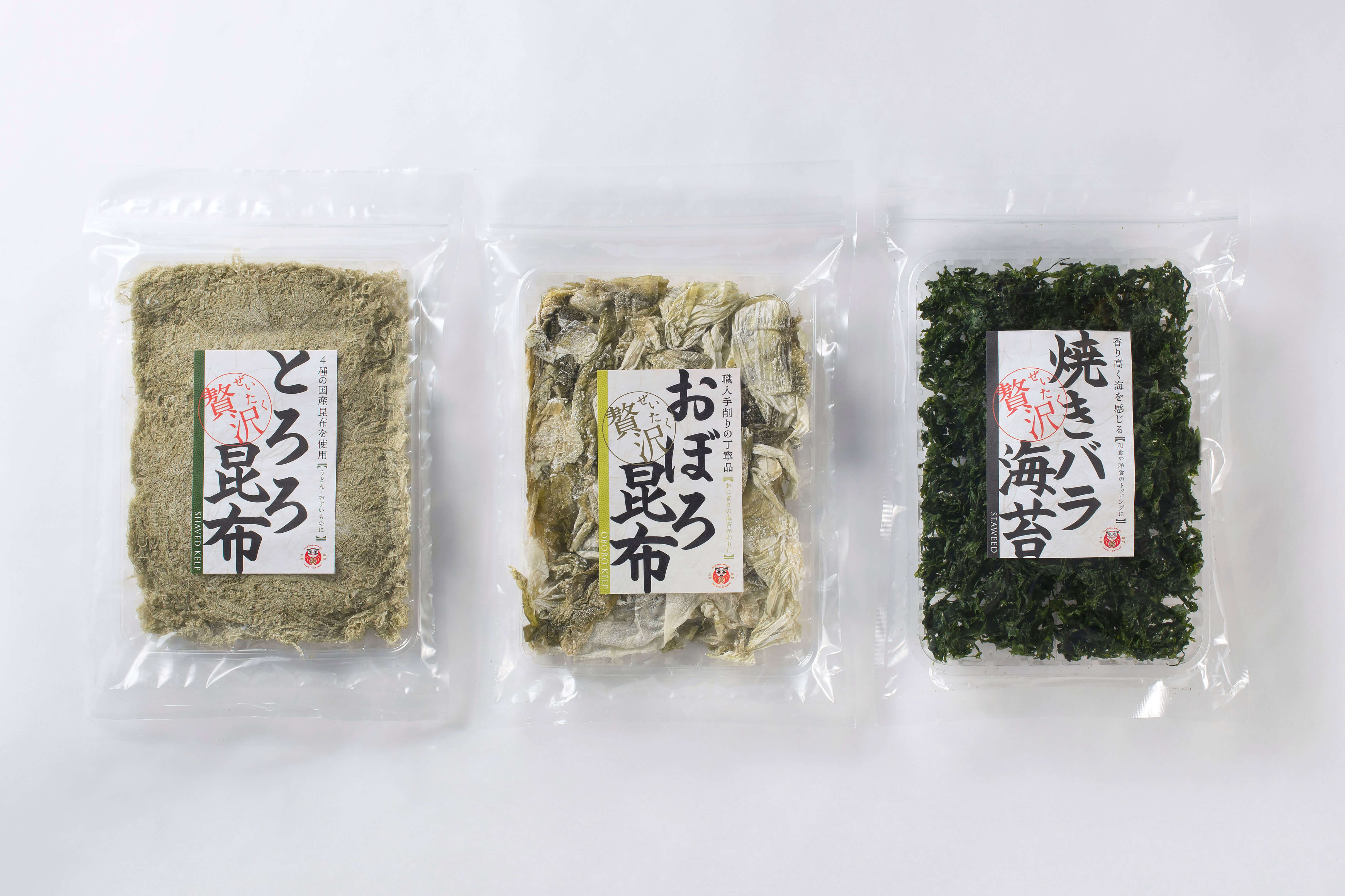 とろろ昆布 おぼろ昆布 焼きバラのり